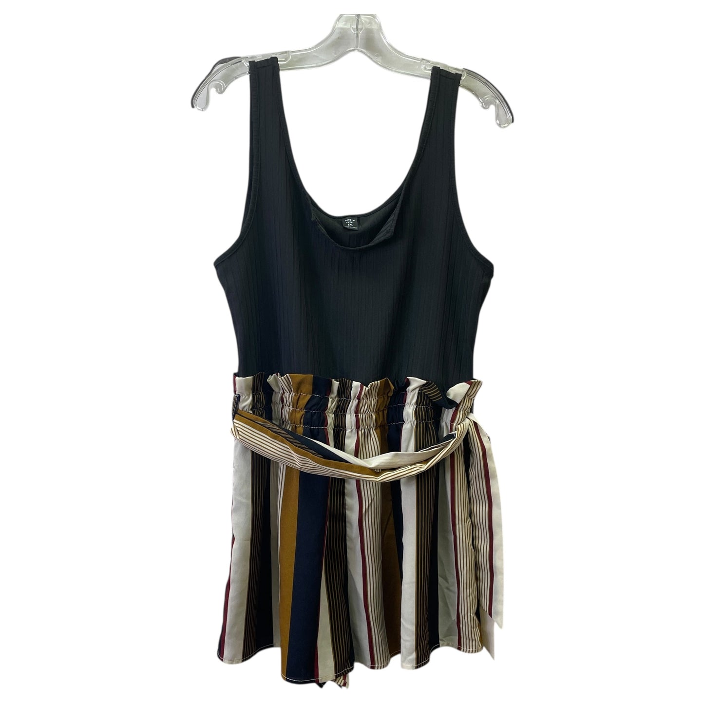 Romper By Shein In Black, Size:1X