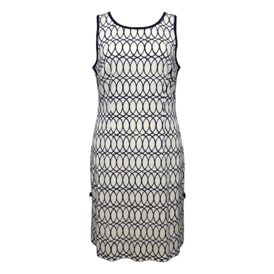 Francesca Dress Designer By Lilly Pulitzer In Tickle the Ivories Navy & White, Size: L