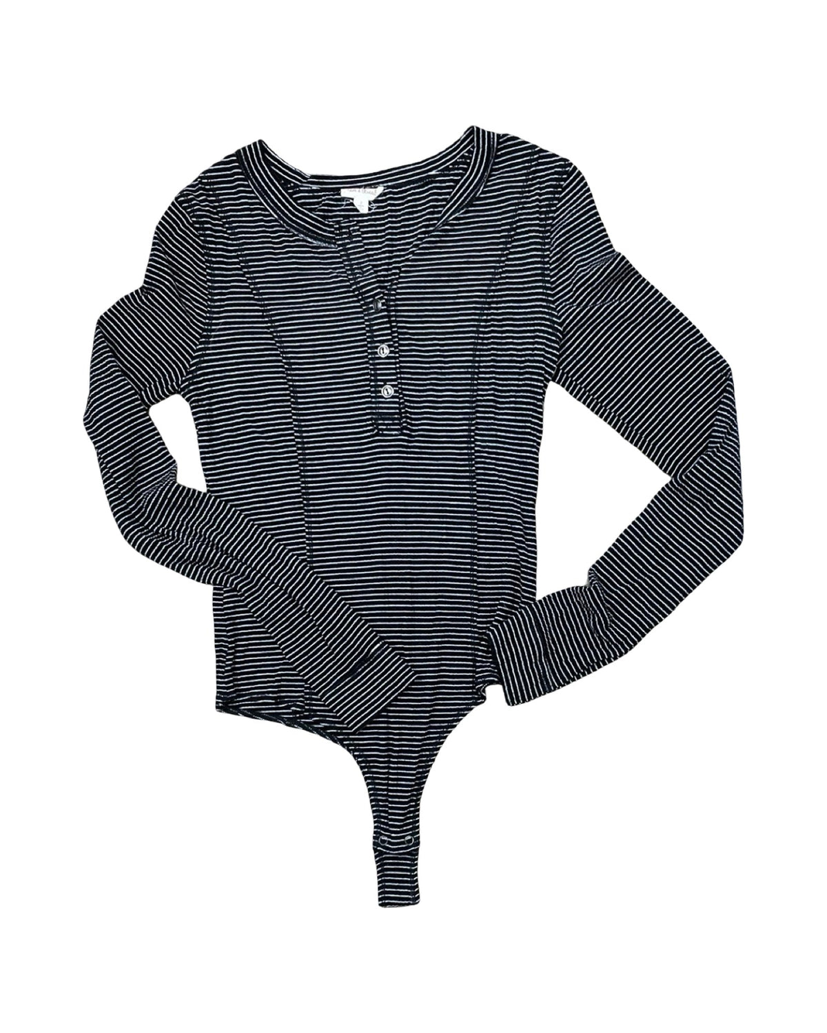 Bodysuit By Hem & Thread In Black & White, Size:S