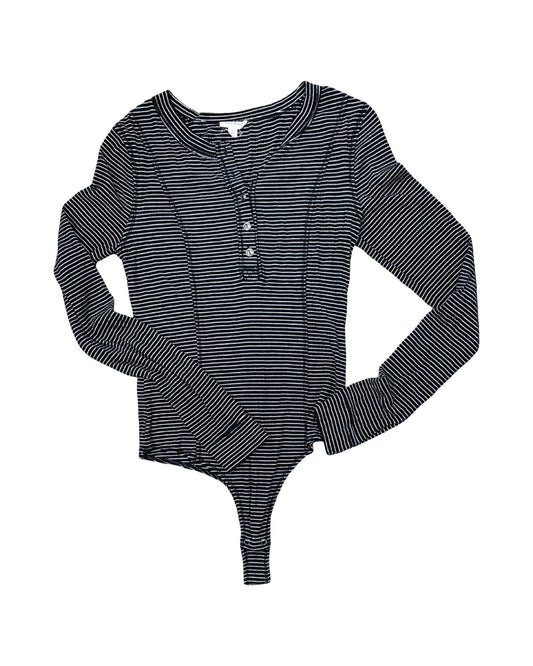 Bodysuit By Hem & Thread In Black & White, Size:S