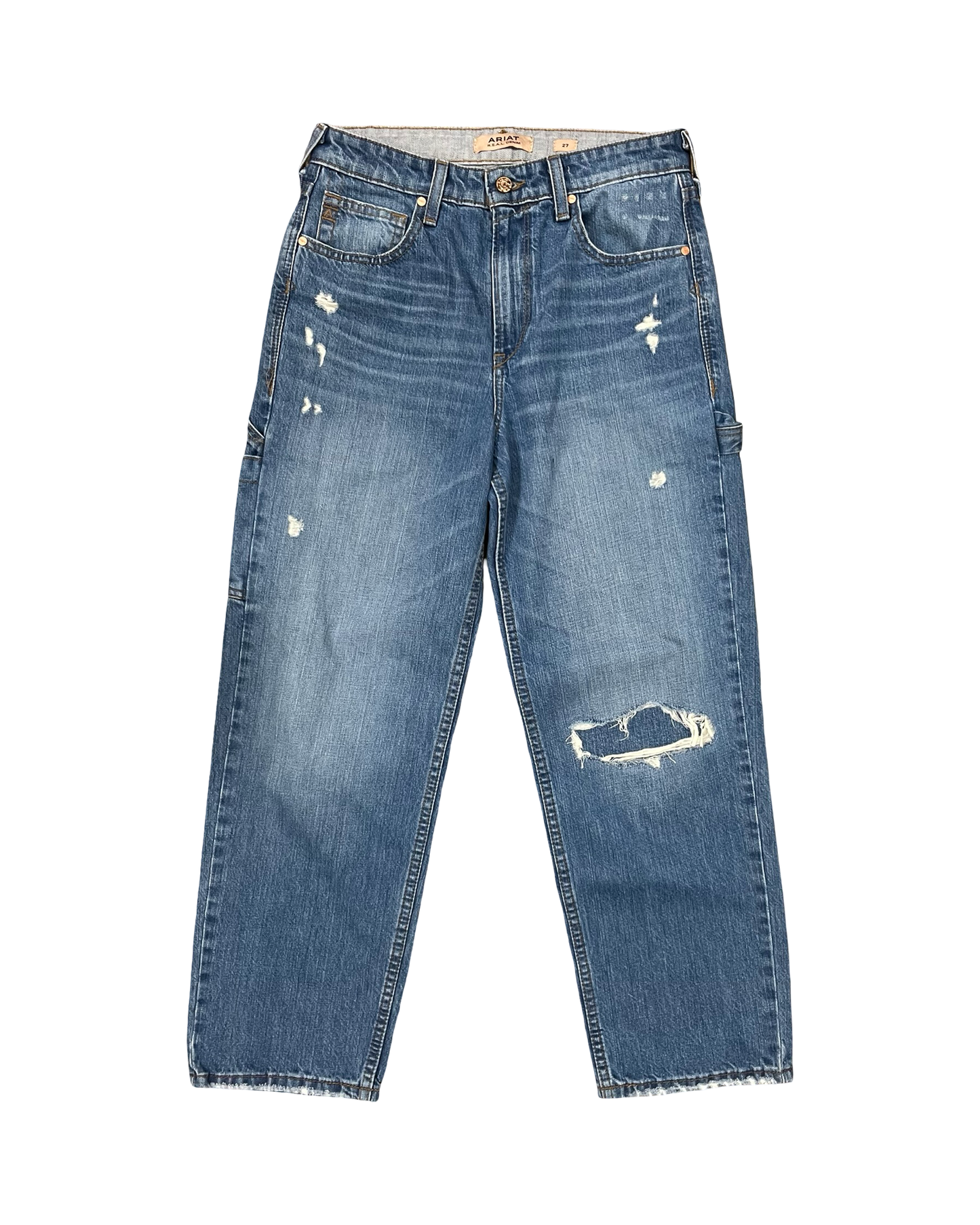 Jeans Straight By Ariat In Blue Denim, Size:4