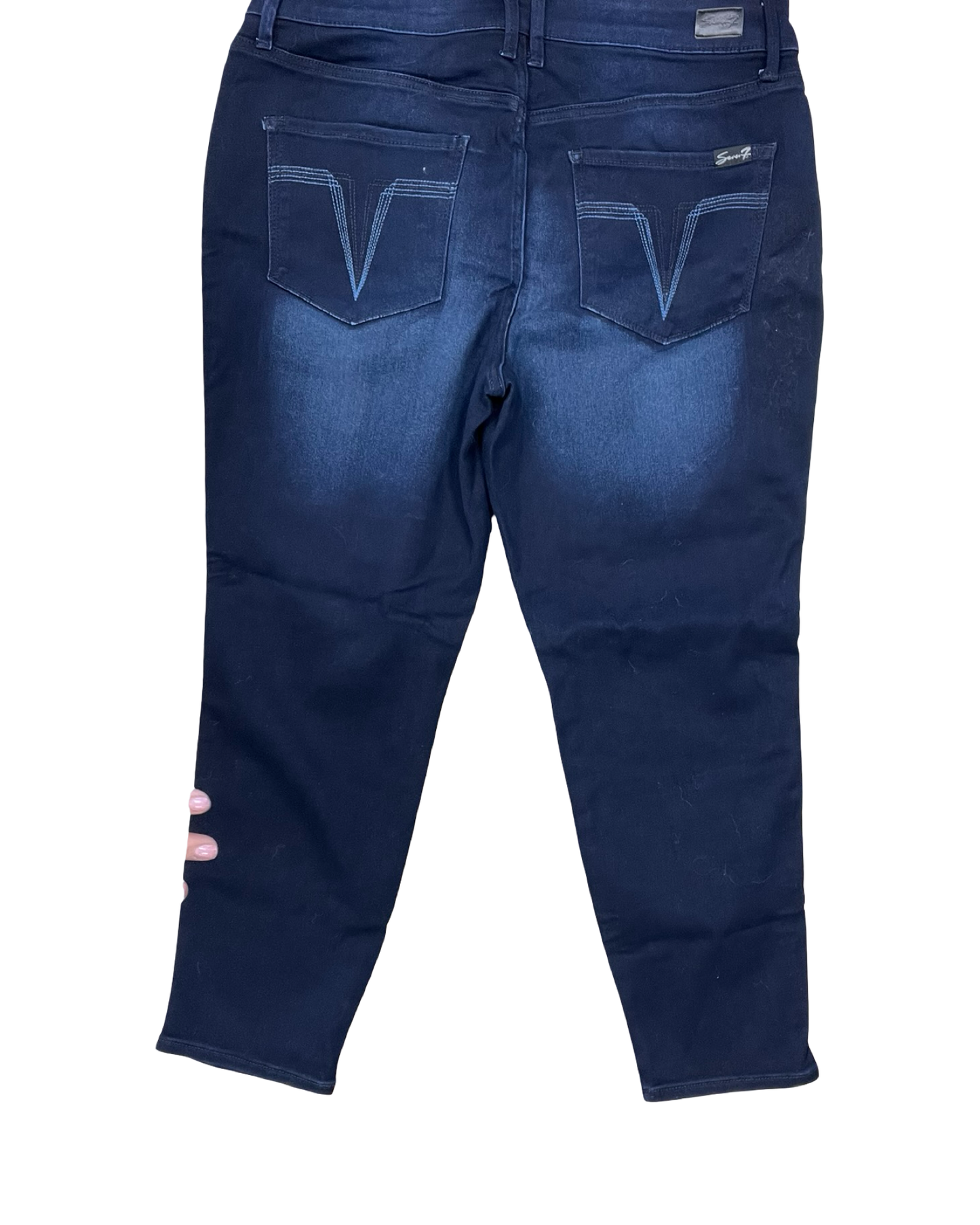 Jeans Skinny By Seven 7 In Blue Denim, Size:16