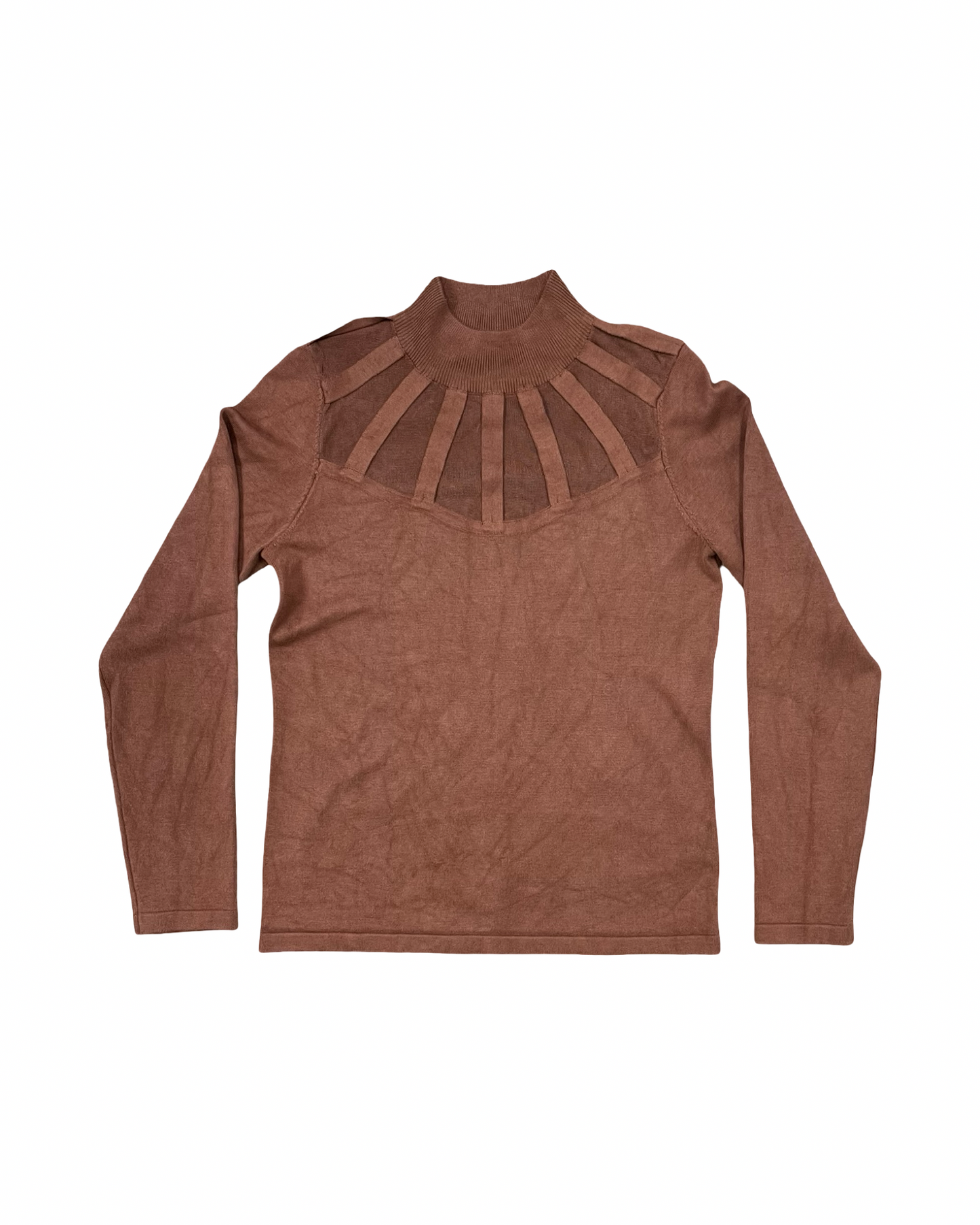 Top Ls By Carmen By Carmen Marc Valvo In Brown, Size:M