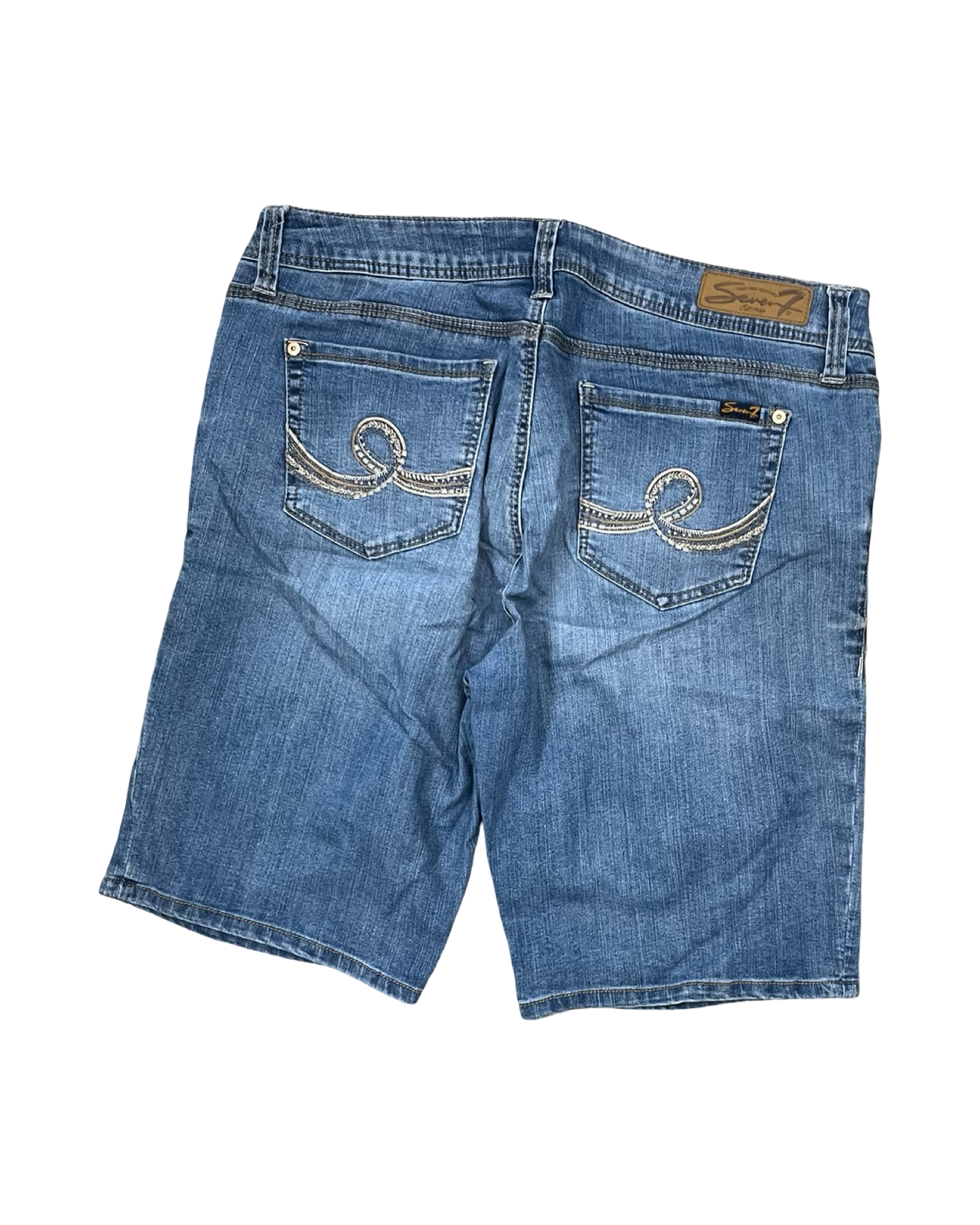 Shorts By Seven 7 In Blue Denim, Size:14