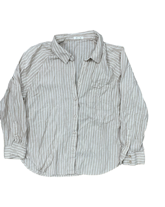 Blouse Ls By Maurices In Beige, Size:L