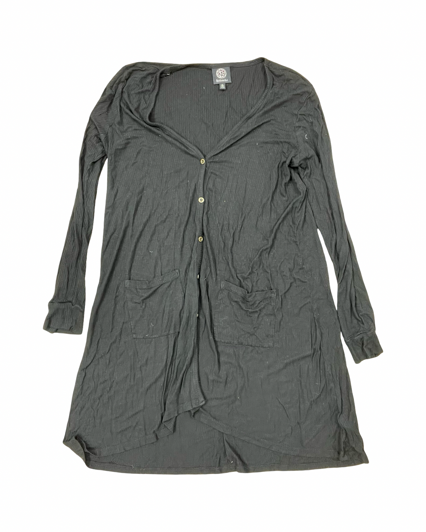 Cardigan By Bobeau In Black, Size:M