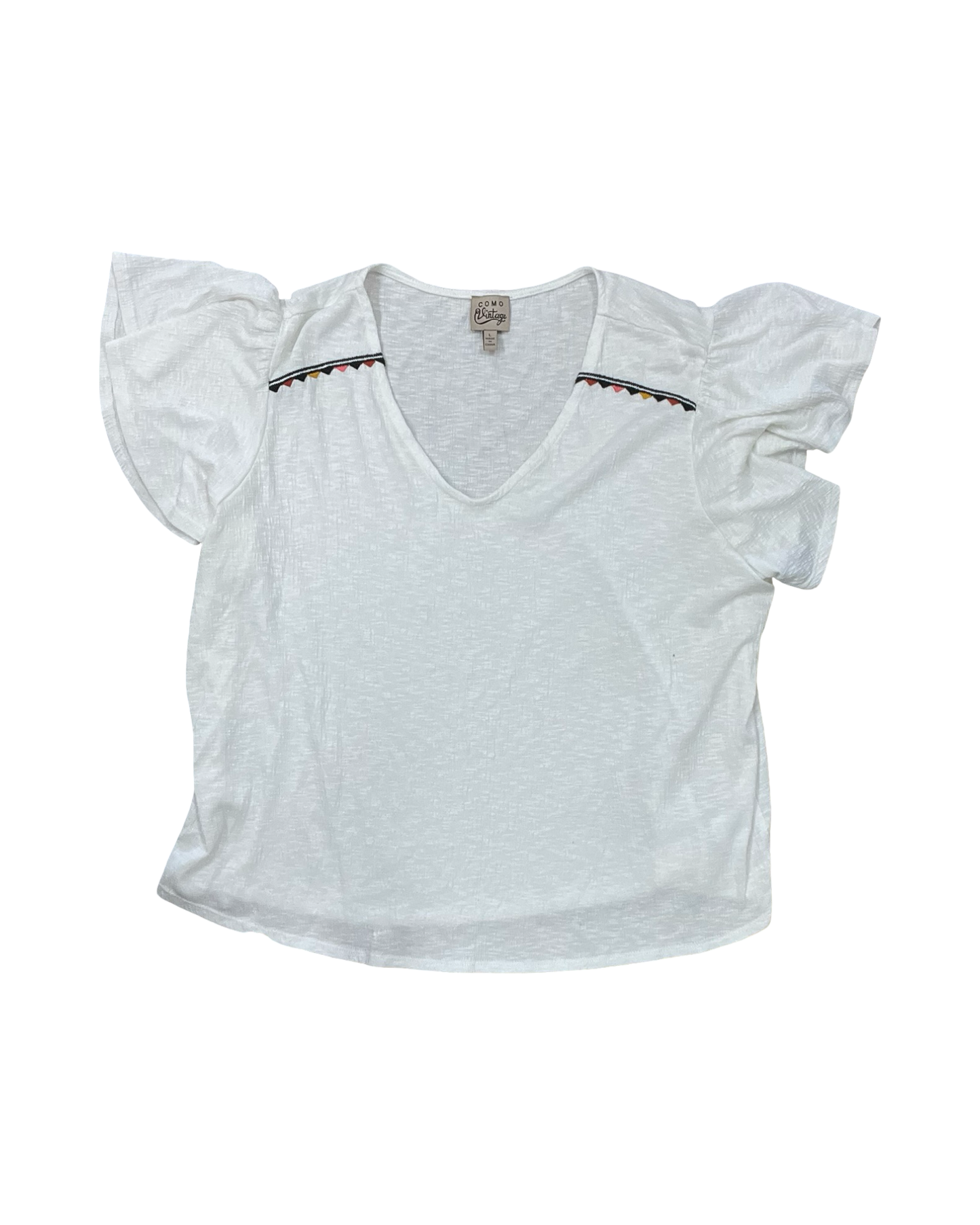 Top Ss By Como Vintage In White, Size:L