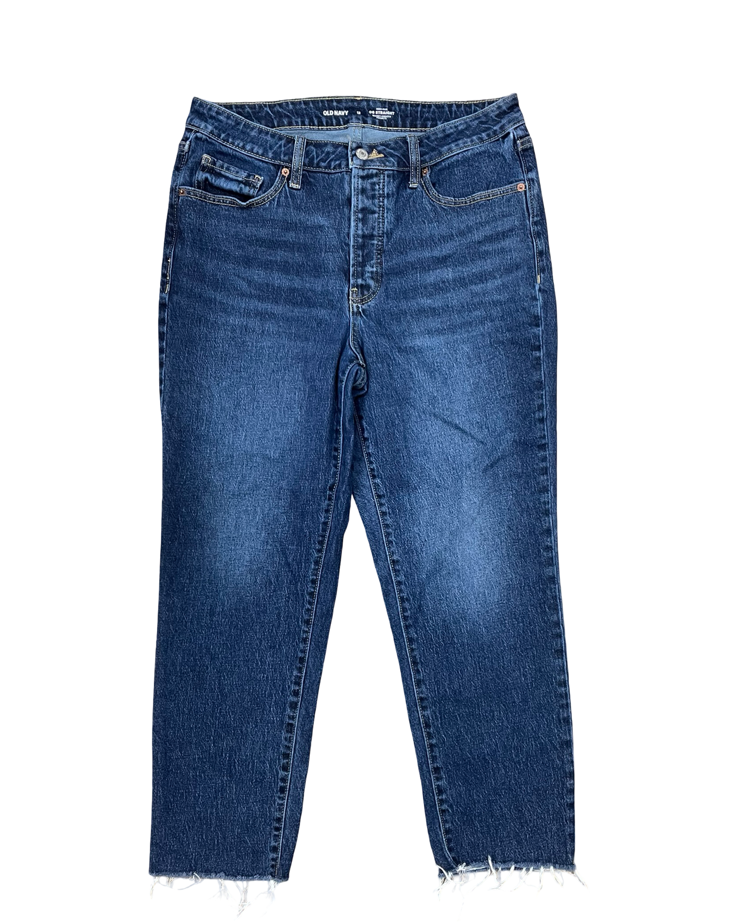 Jeans Straight By Old Navy In Blue Denim, Size:12