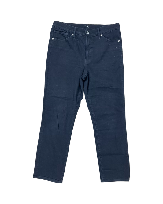 Jeans Straight By Express In Black Denim, Size:10L