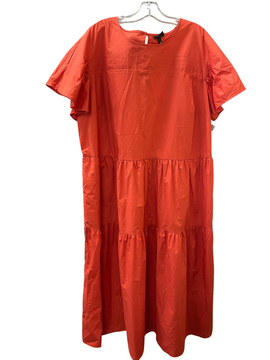Dress Casual Maxi By Who What Wear In Orange, Size:2X