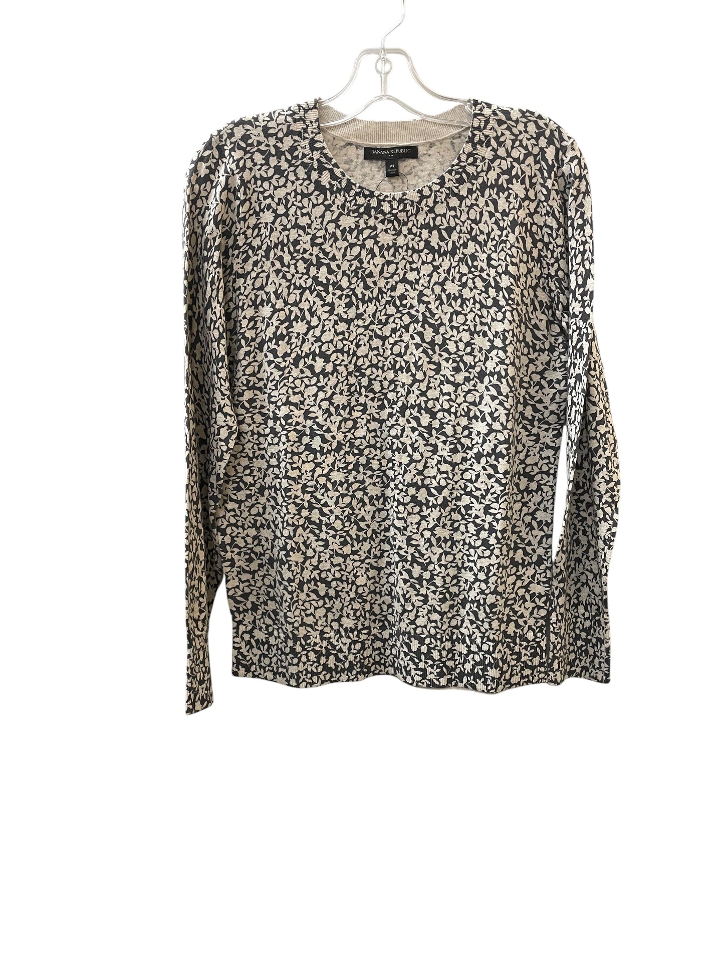 Top Ls By Banana Republic In Cream & Grey, Size:M