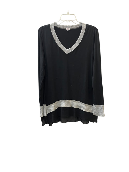Top Ls By Jude In Black & Grey, Size:M