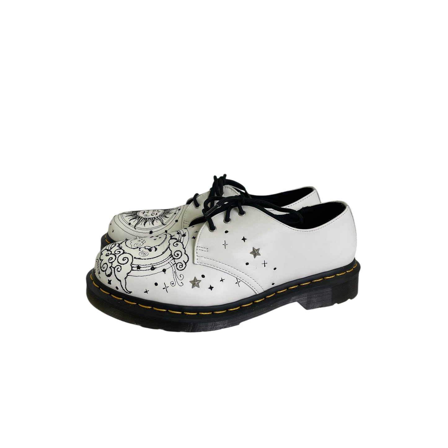 Shoes Flats By Dr Martens In Black & White, Size:9