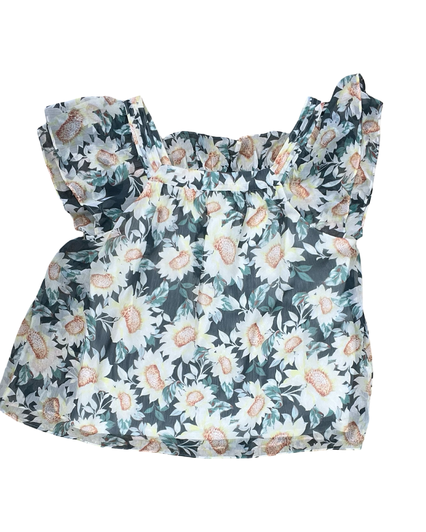 Top Ss By Lc Lauren Conrad In Floral Print, Size:L