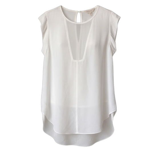 Charlie Sleeveless Silk Top By Rebecca Taylor In Cream, Size: 4