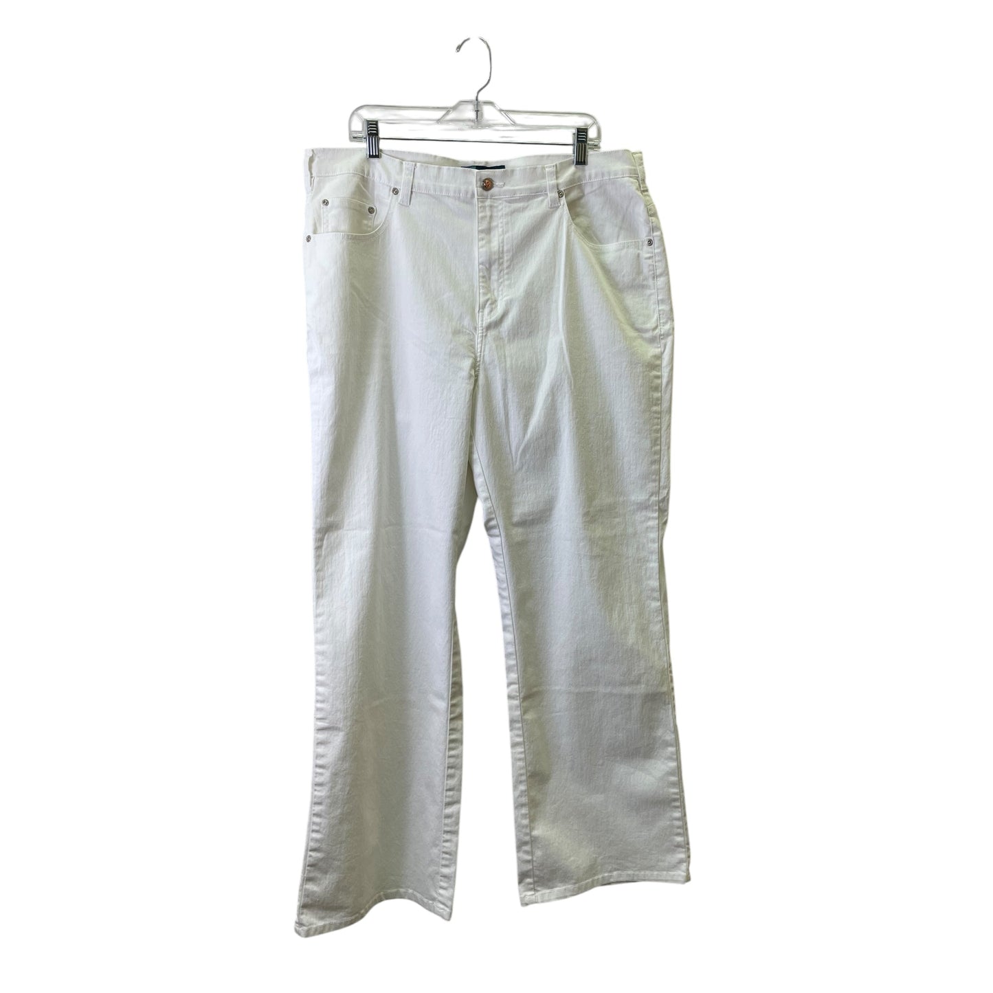 Jeans Wide Leg By Avenue Blues In White, Size:18