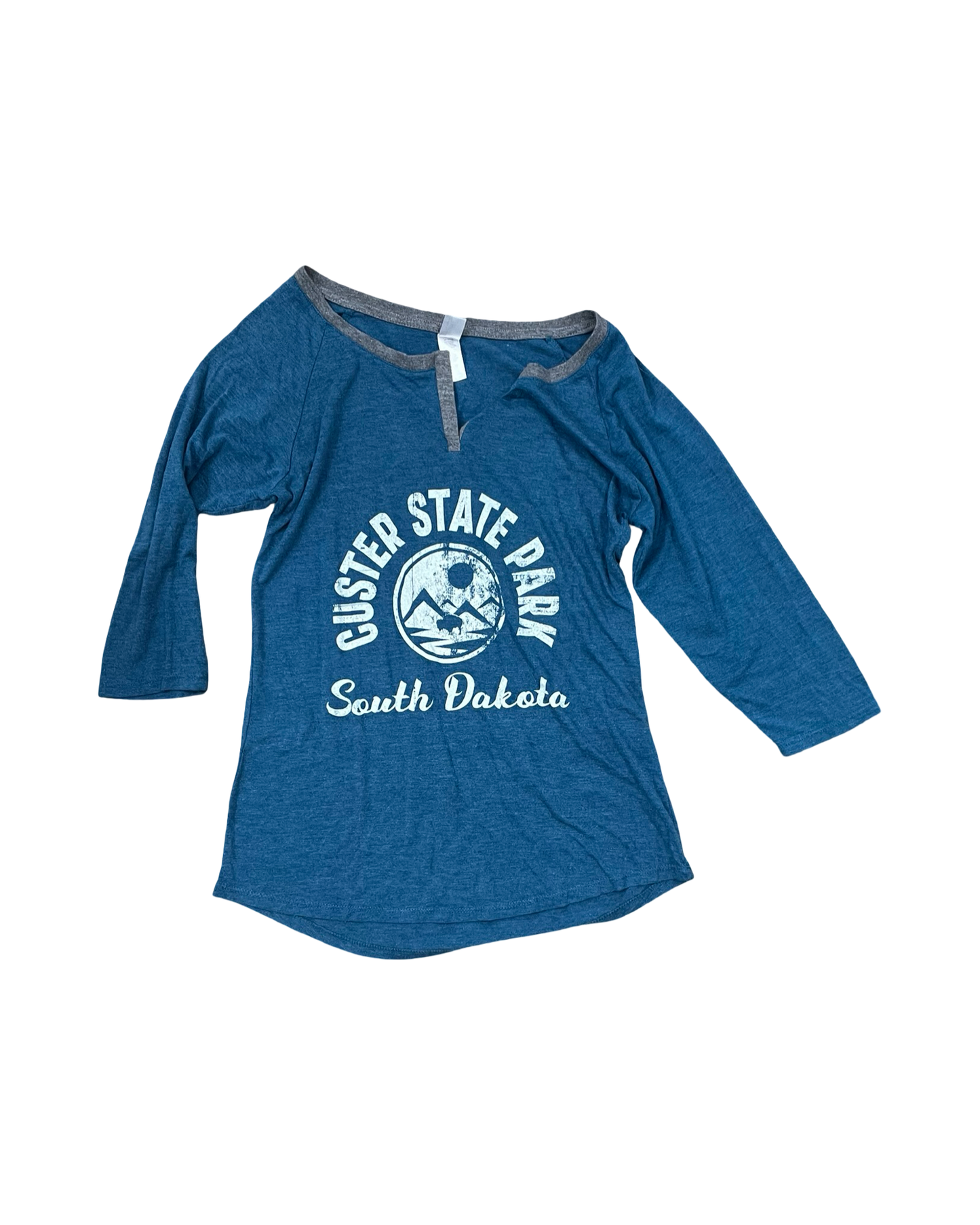 Top 3/4 Sleeve By Clothes Mentor In Blue, Size:L