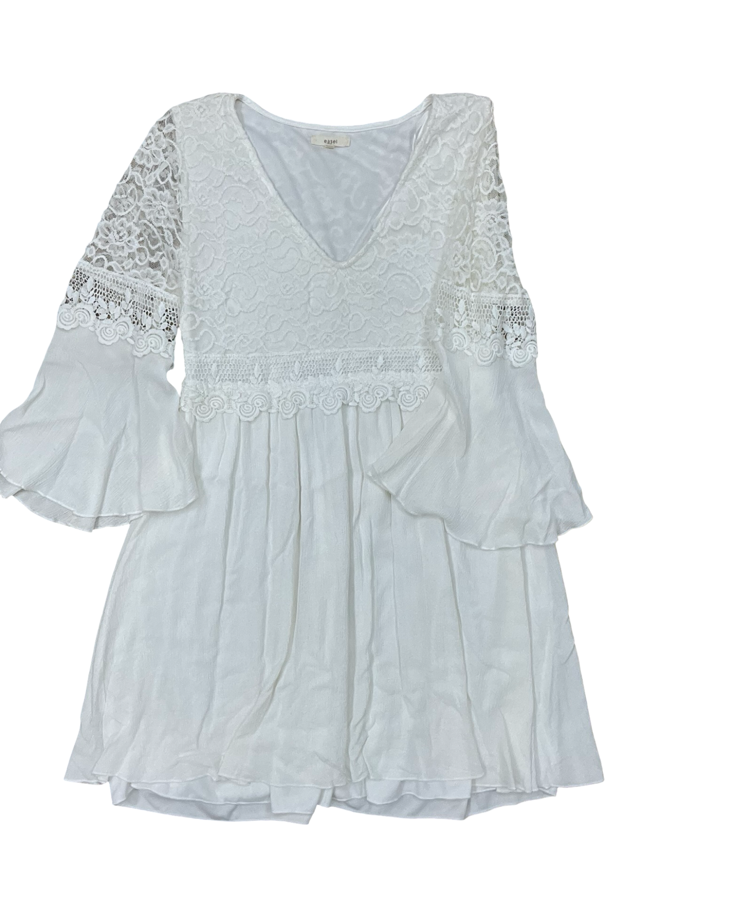 Dress Work By Easel In White, Size:L