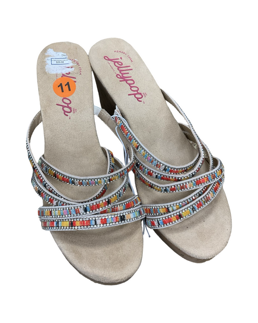 Sandals Heels Block By Jelly Pop In Multi, Size:11
