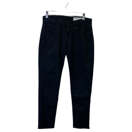 Jeans Boyfriend By Rag & Bones Jeans In Black Denim, Size:0