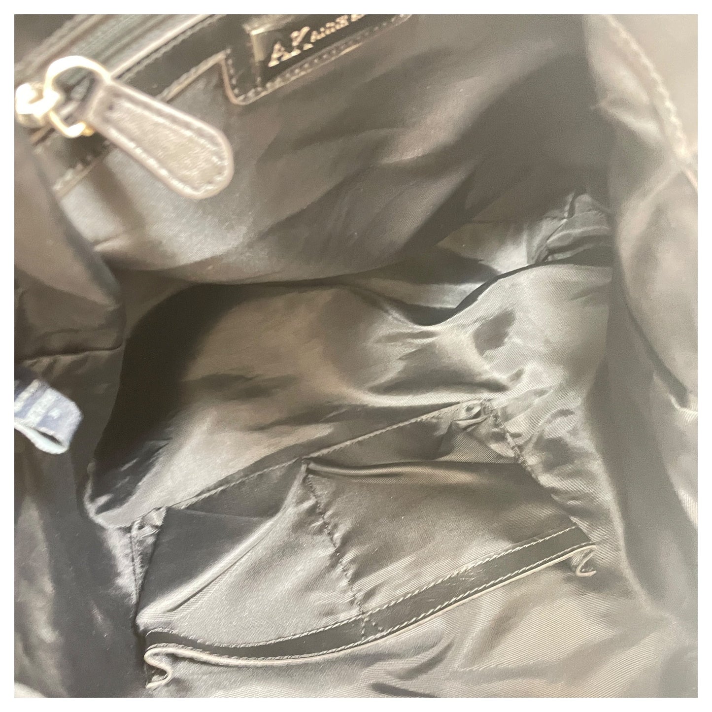 Handbag Leather By Anne Klein In Black, Size:Large