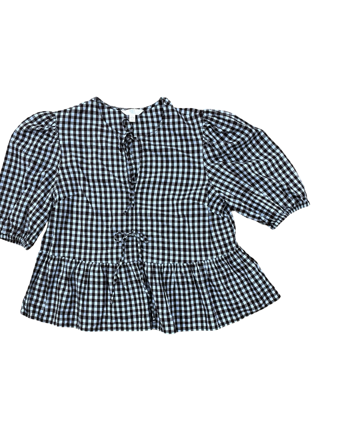 Top Ss By Time And Tru In Blue & Brown, Size:L