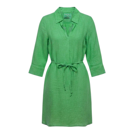 Pilar Linen Tunic Dress Designer By Lilly Pulitzer In Green, Size: XXS