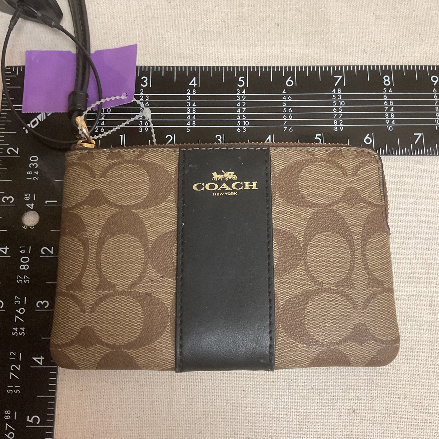 Wristlet Designer By Coach In Brown & Tan, Size:Small