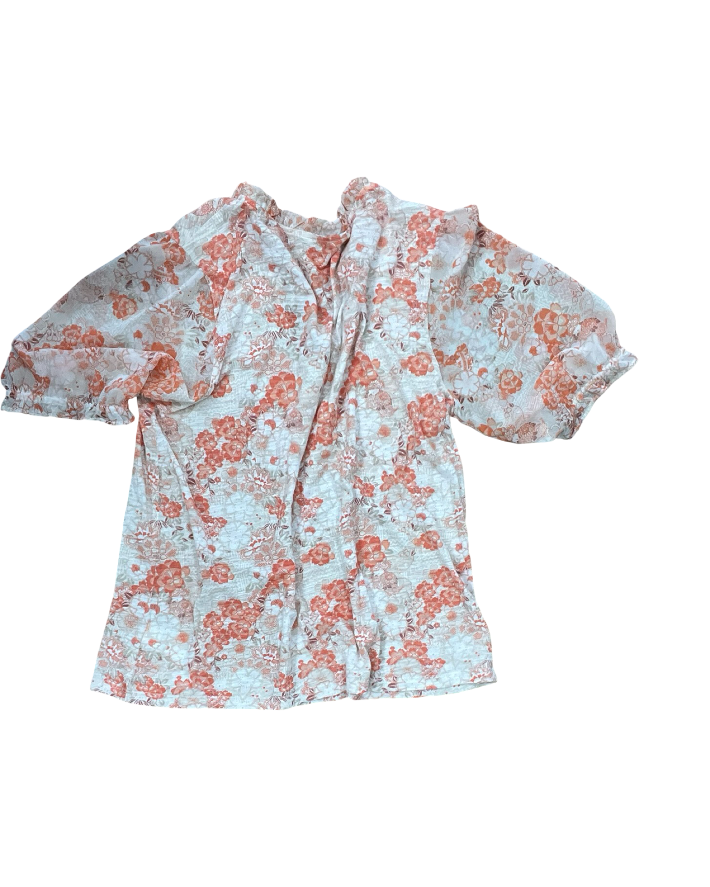 Top Ss By Lucky Brand In Cream & Orange, Size:M