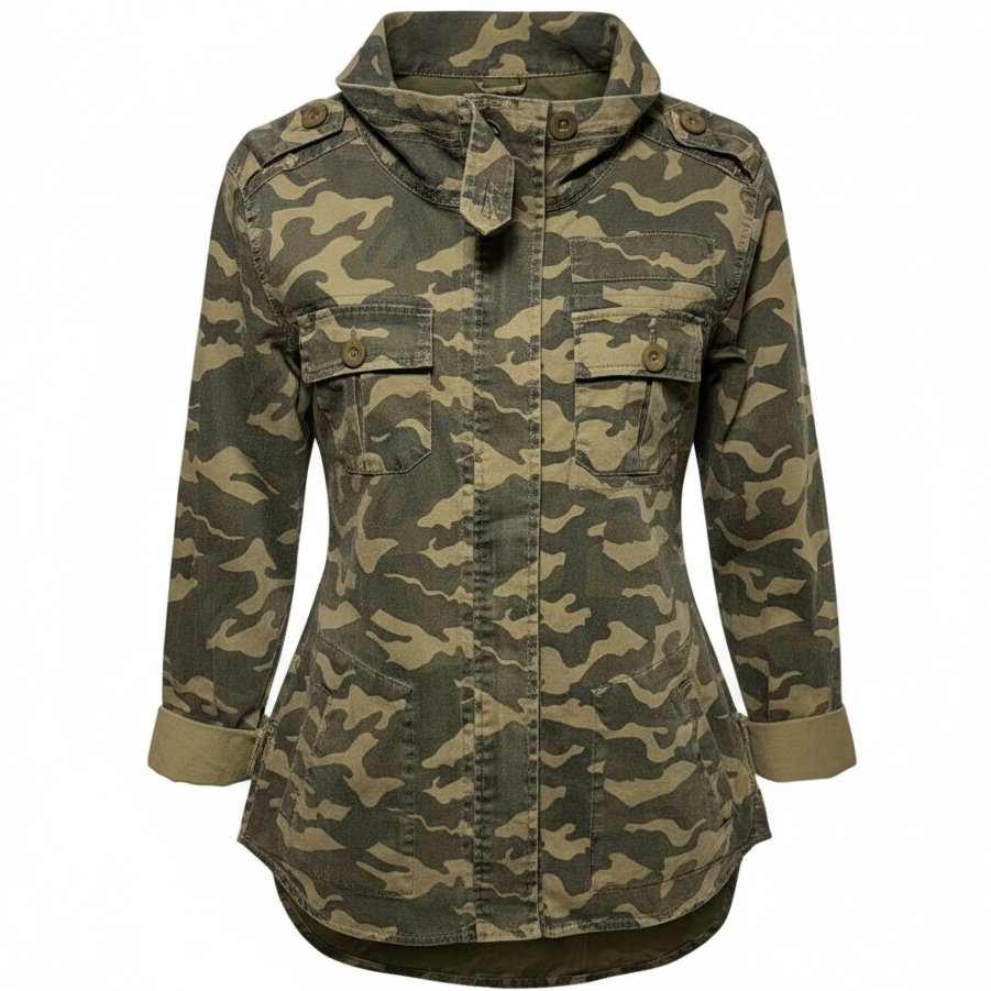 Utility Jacket By Altard State In Camouflage Print, Size: M