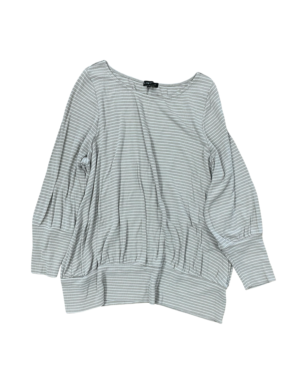 Top 3/4 Sleeve Basic By Lane Bryant In Beige, Size:1X