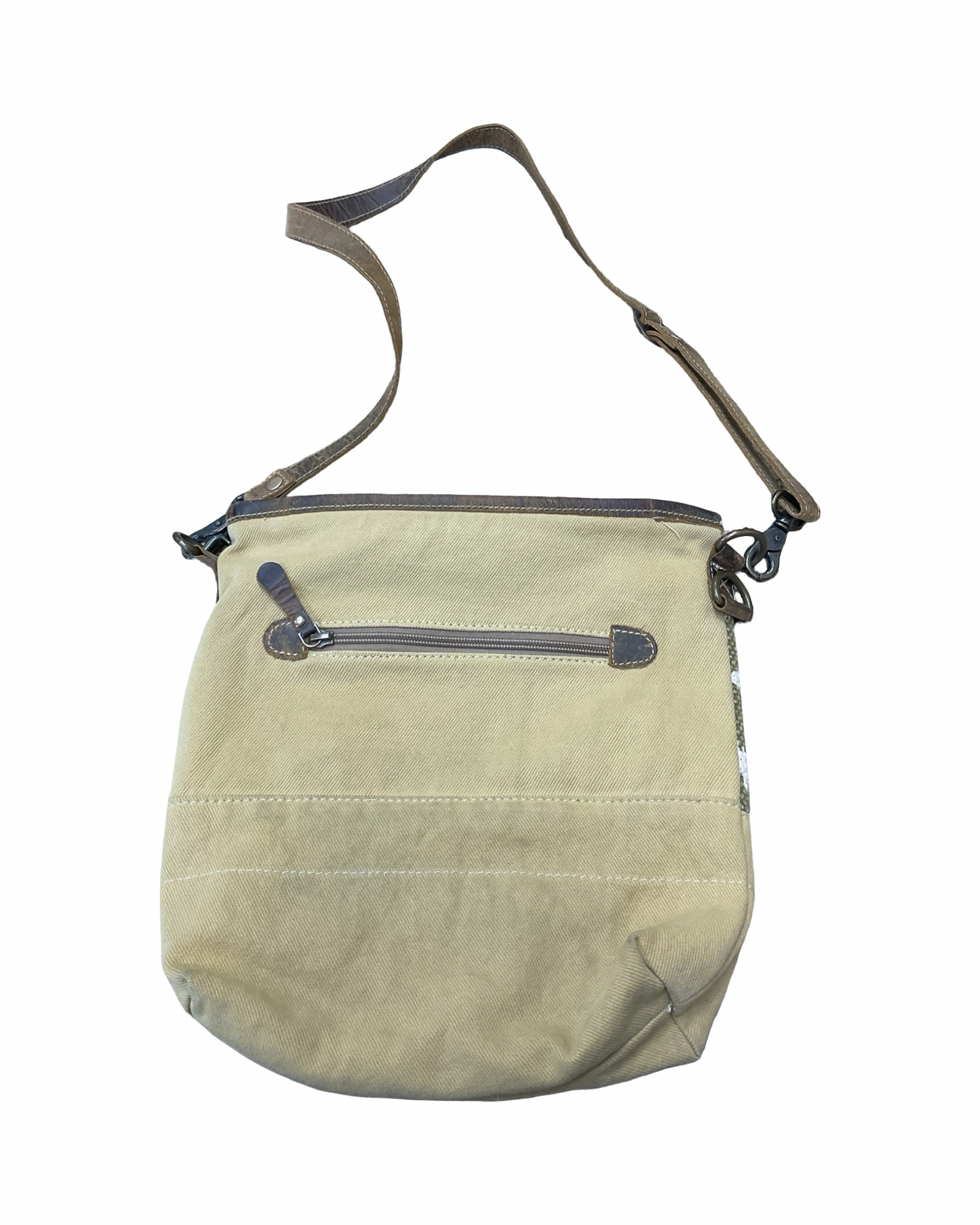 Crossbody By Myra In Green & Yellow, Size:Medium