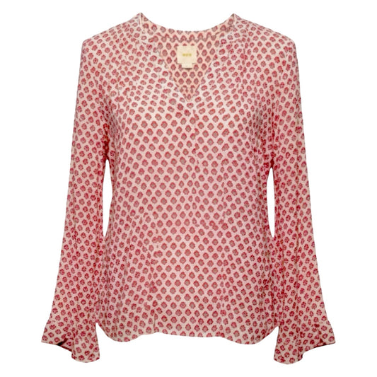 Laiken Henley Tunic By Maeve In Red Motif, Size: 4