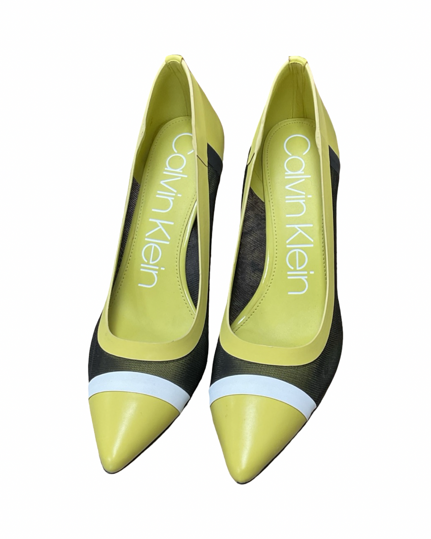 Shoes Heels Stiletto By Calvin Klein In Black & Green, Size:9.5