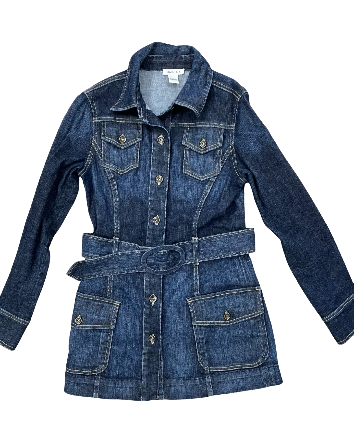 Jacket Denim By Harolds In Blue Denim, Size:Xs