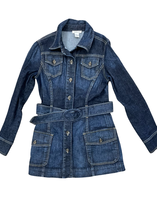 Jacket Denim By Harolds In Blue Denim, Size:Xs