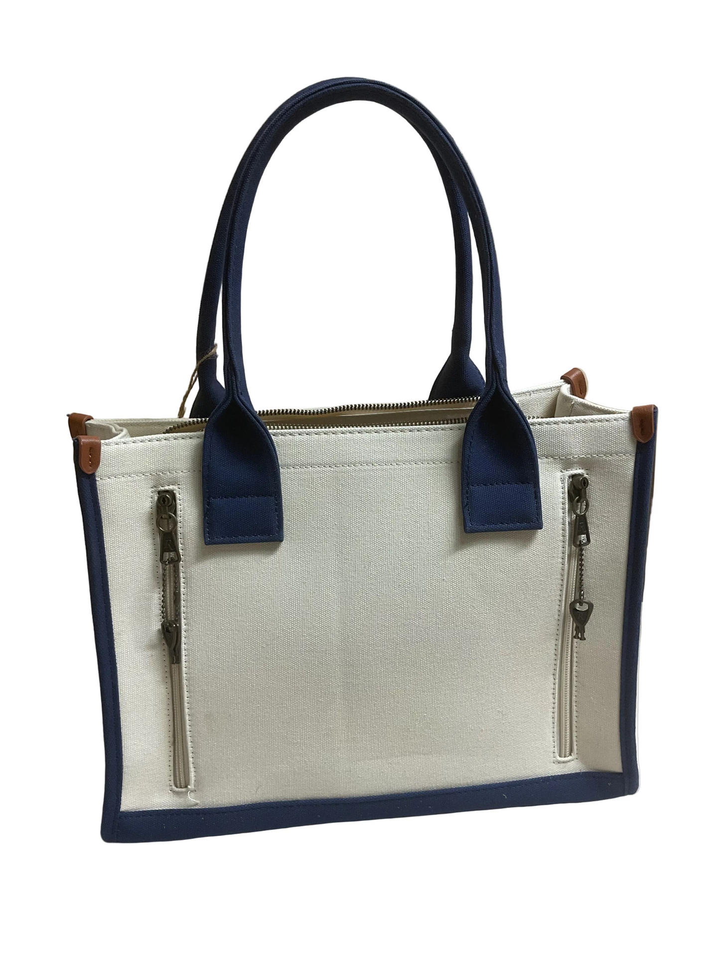 Tote By Cmc In Blue & Cream, Size:Medium