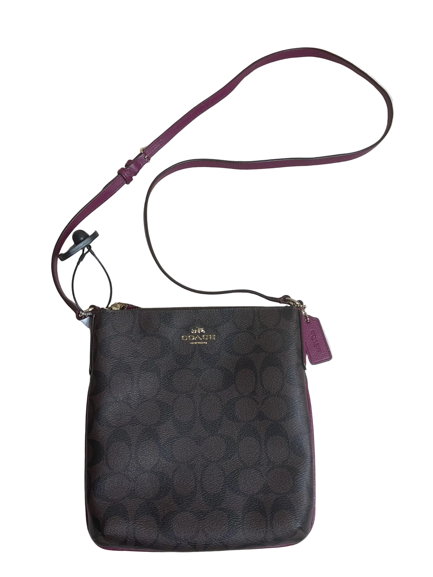 Crossbody Designer By Coach In Brown, Size:Small