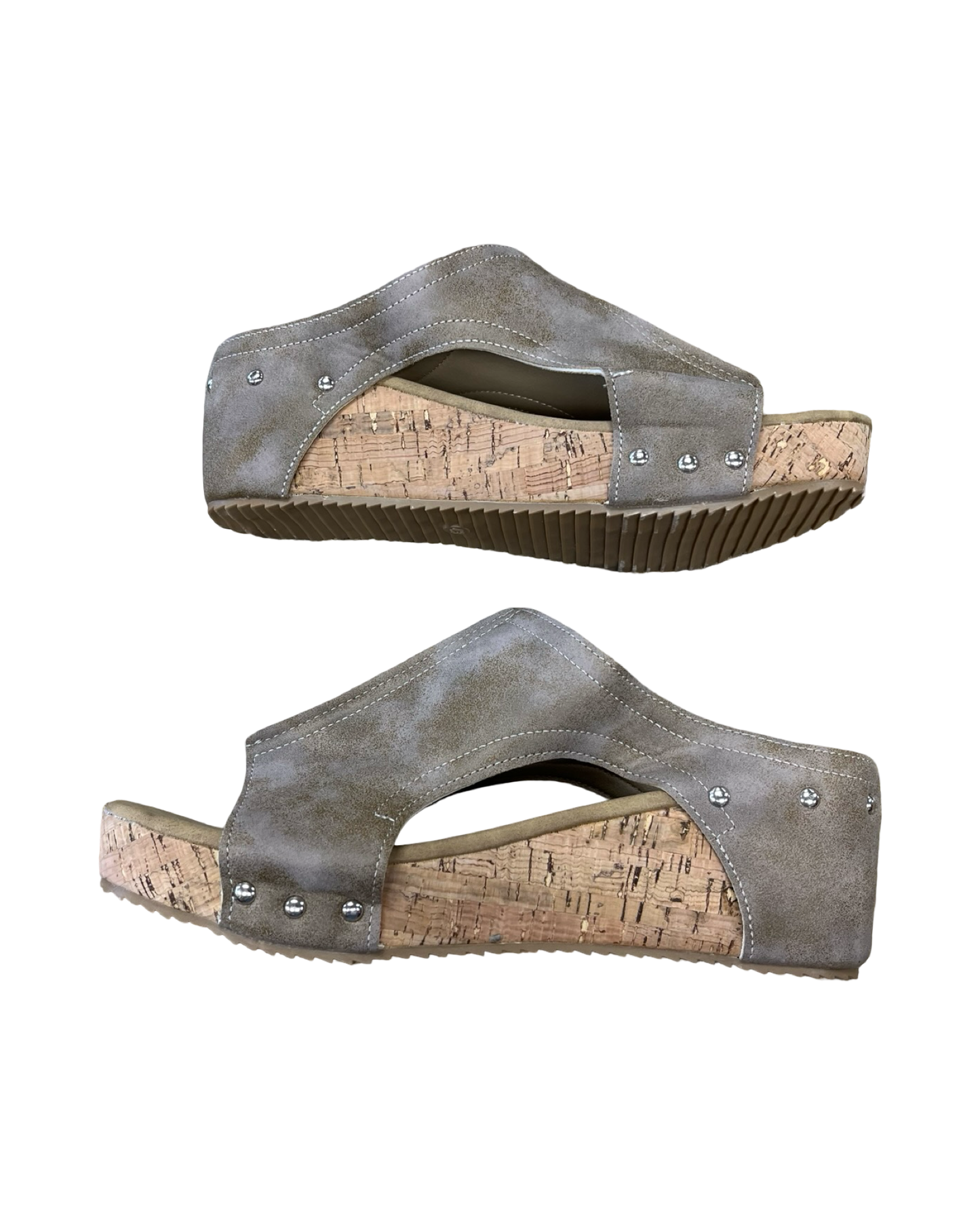 Sandals Heels Wedge By Clothes Mentor In Tan, Size:12.5