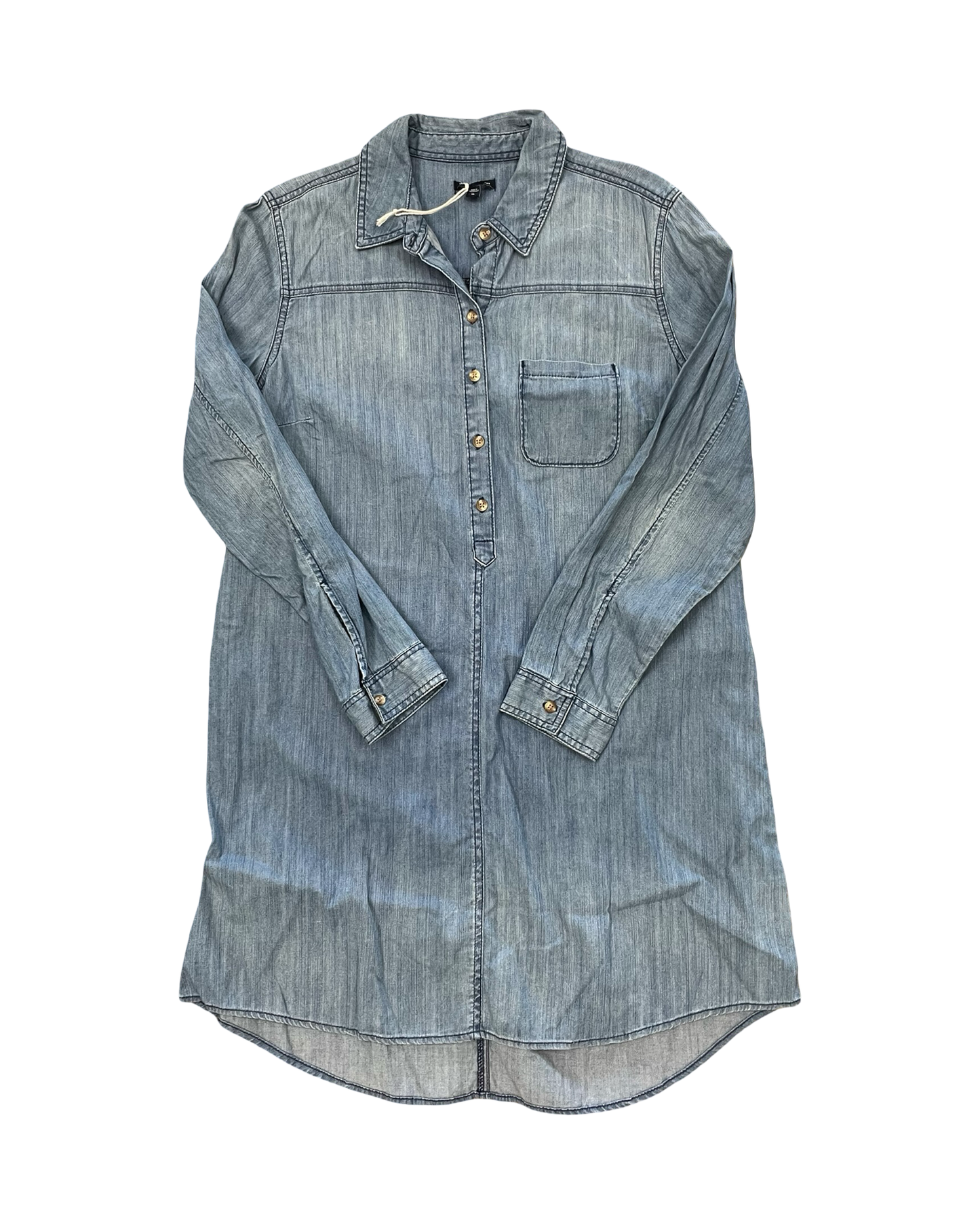 Dress Casual Midi By Gap In Blue Denim, Size:Xl