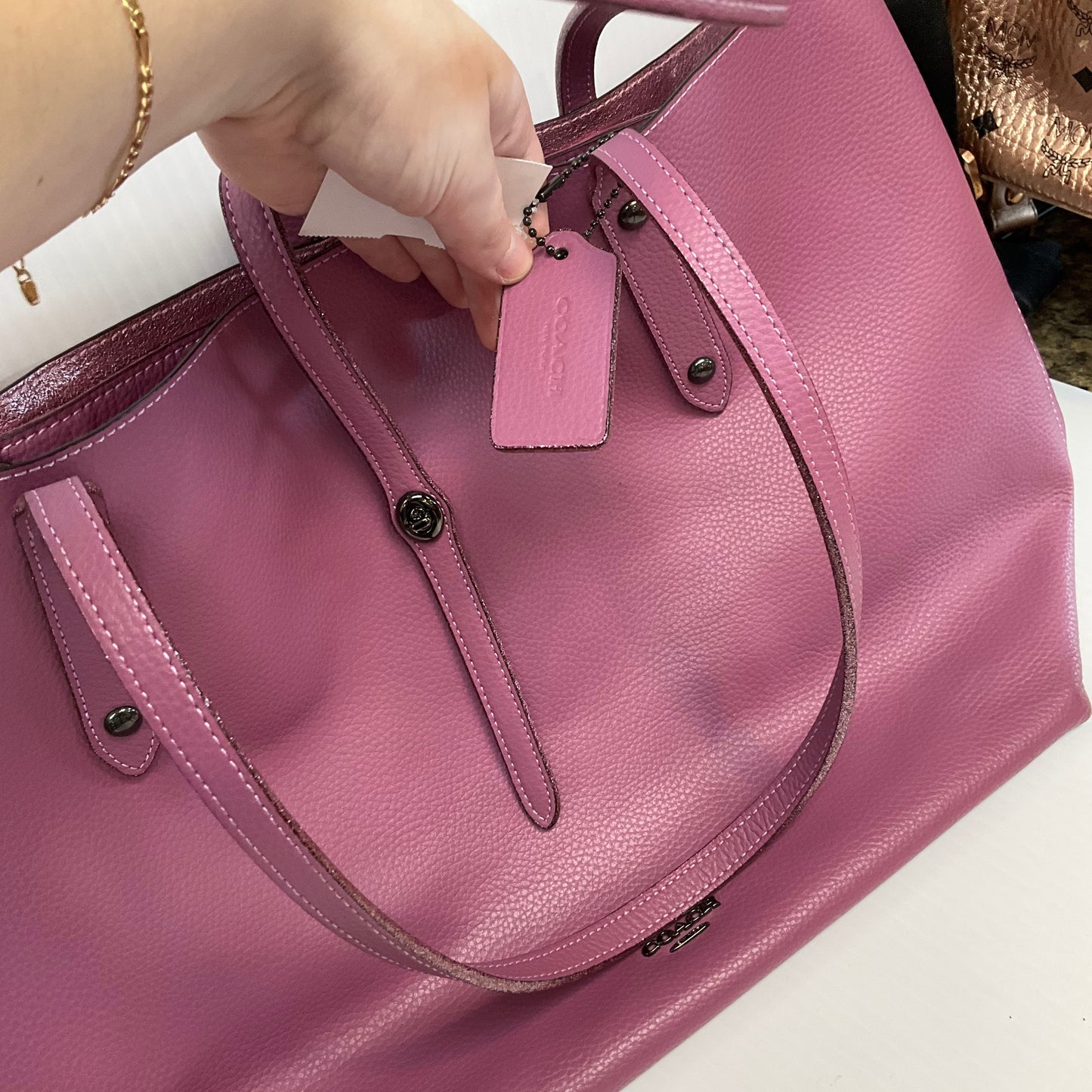 Tote Designer By Coach, Size: Large