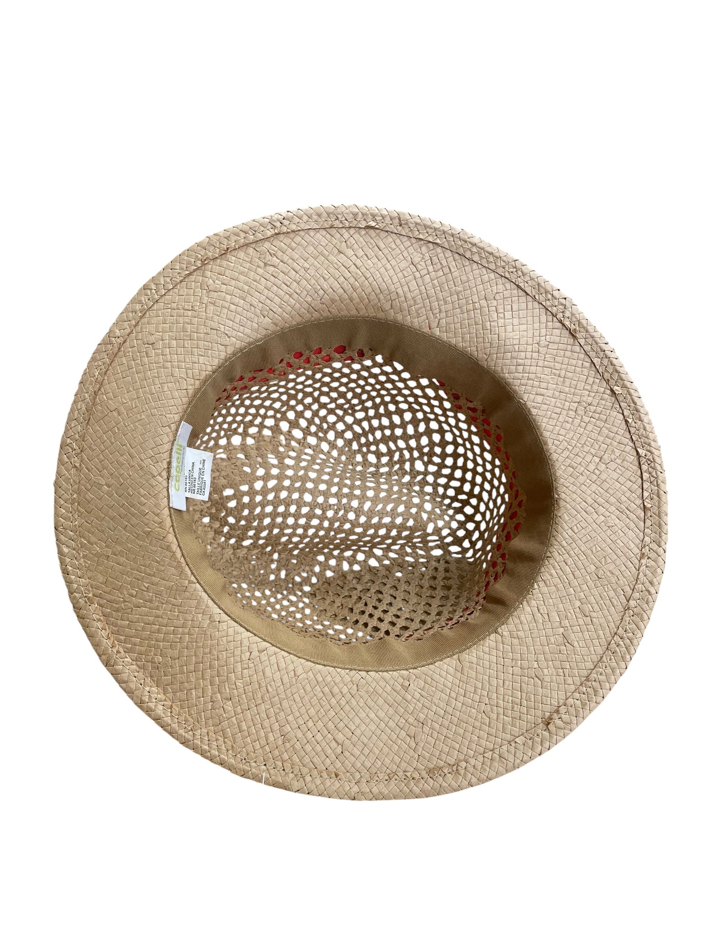 Hat Fedora By Capelli In Red & Tan