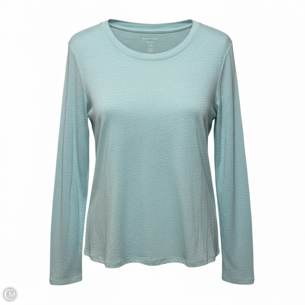 Organic Linen Jersey Crew Neck Top By Eileen Fisher In Aqua, Size: M