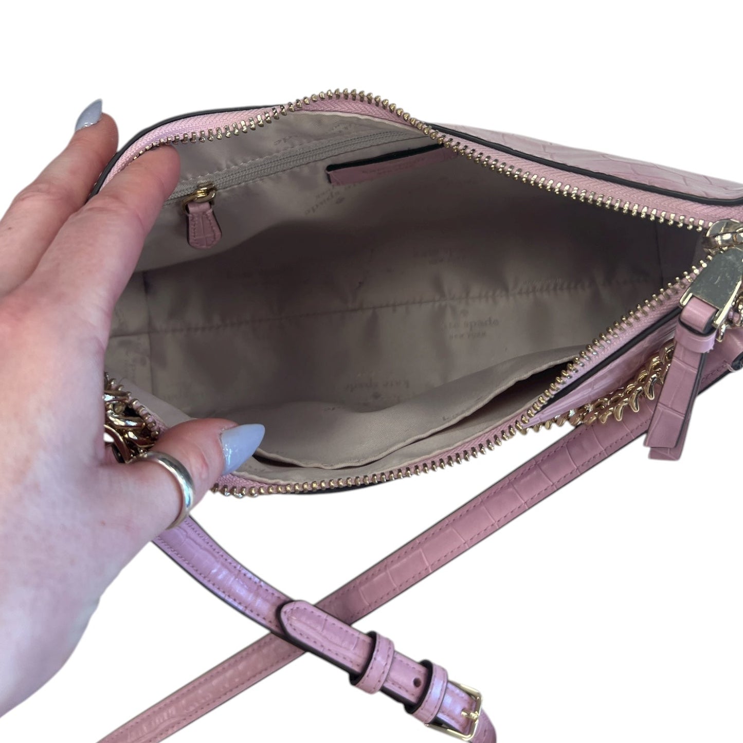 Crossbody Designer By Kate Spade In Pink, Size:Medium