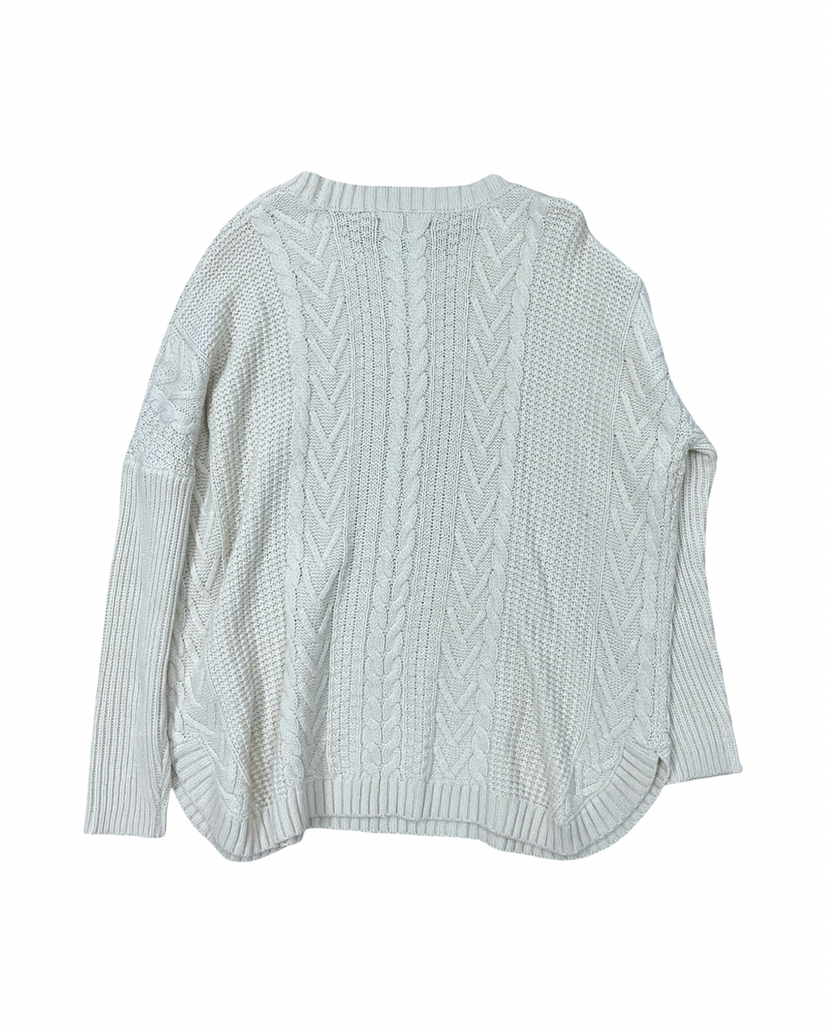 Sweater By Natural Reflections In Cream, Size:M