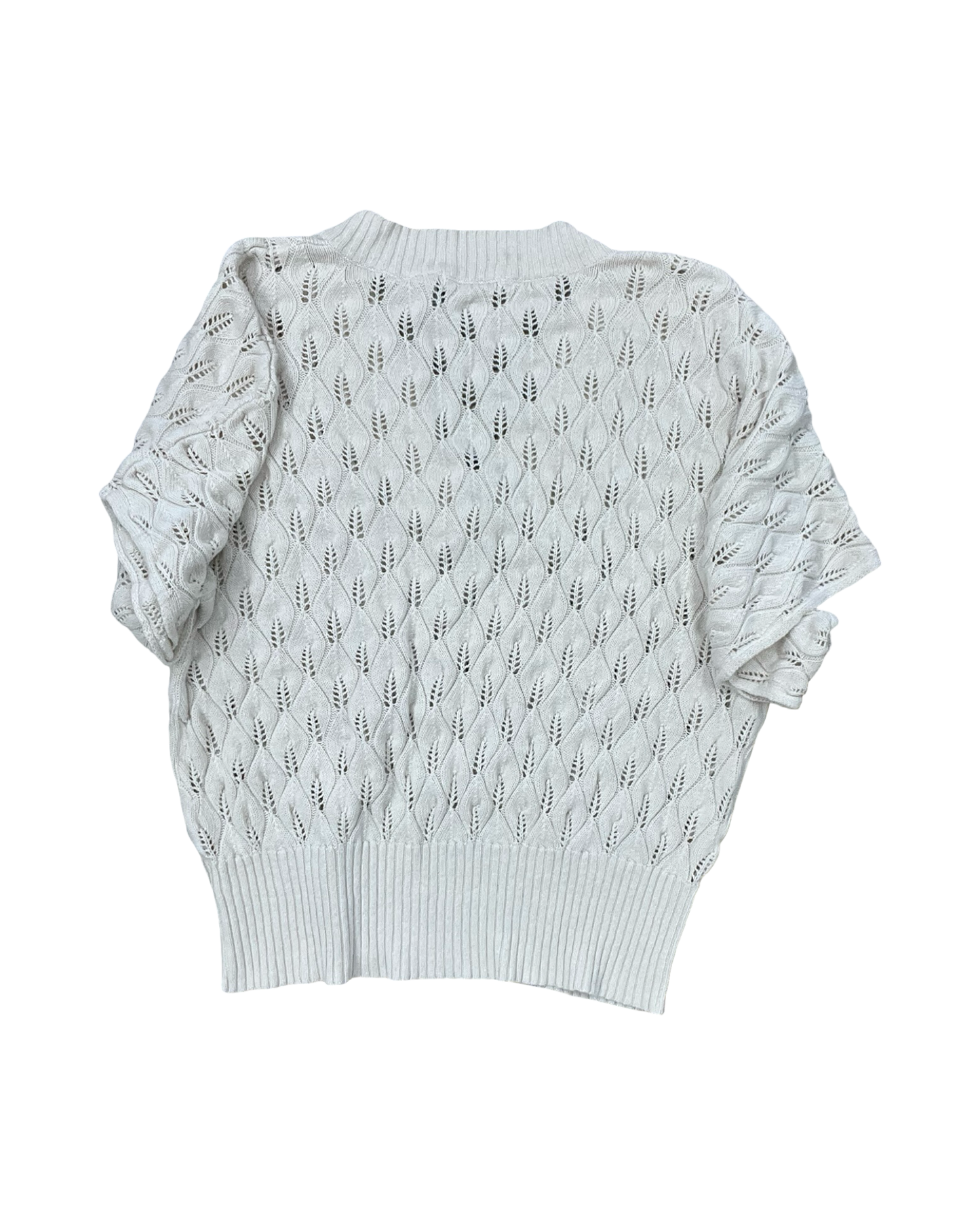 Sweater Ss By Clothes Mentor In Cream, Size:3X