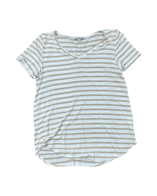 Top Ss By Green Envelope In Tan & White, Size:S