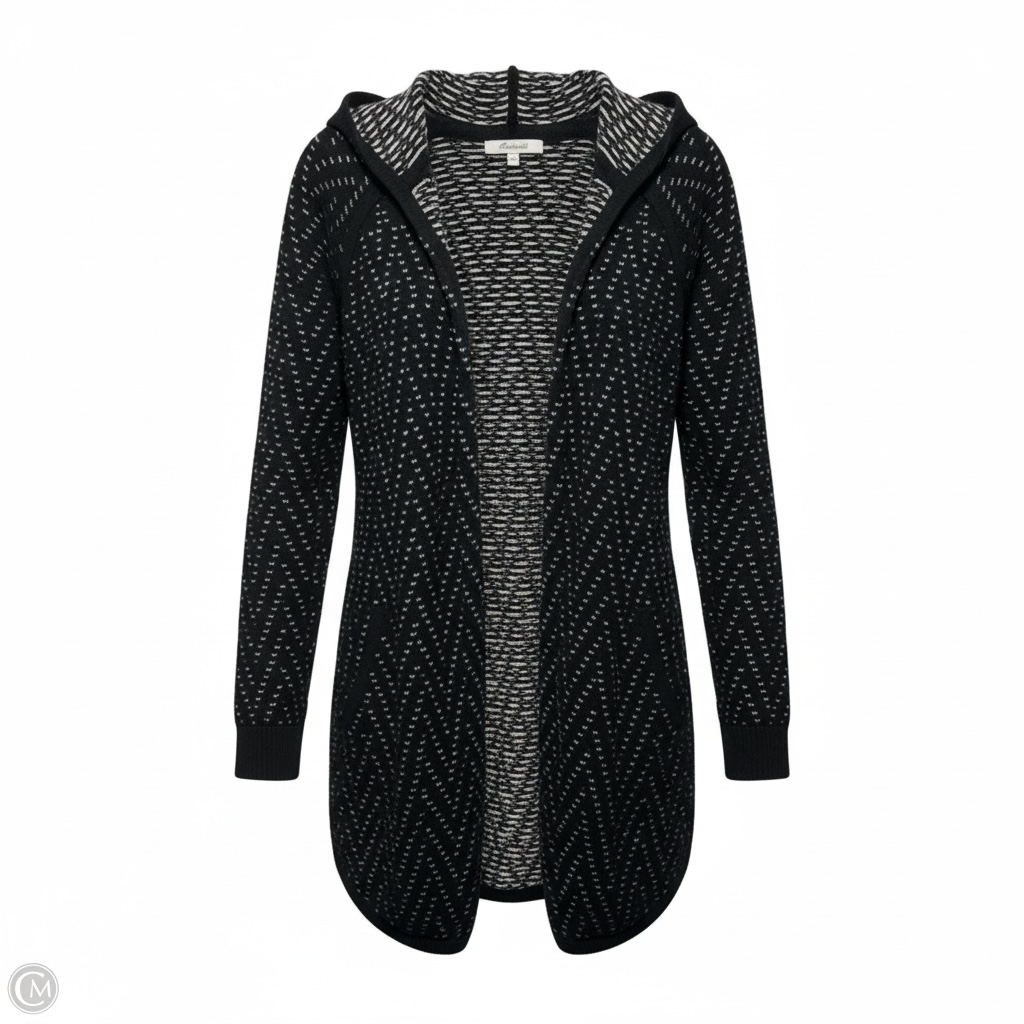 Merino Woolen Sweater Coat By Madewell In Black & White, Size: XXS/XS