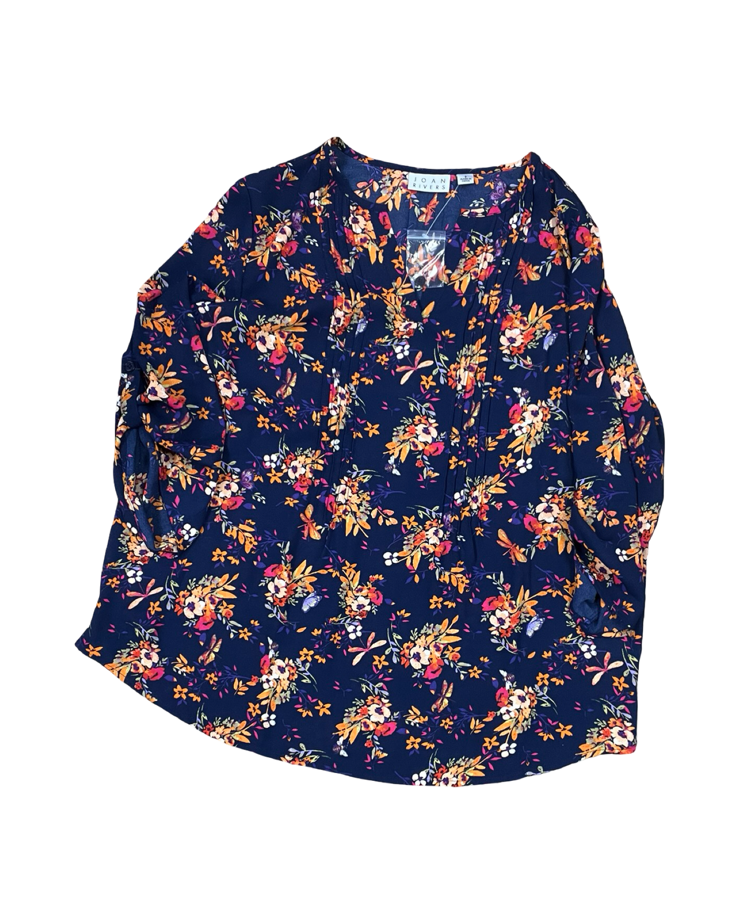 Top 3/4 Sleeve By Joan Rivers In Navy, Size:S
