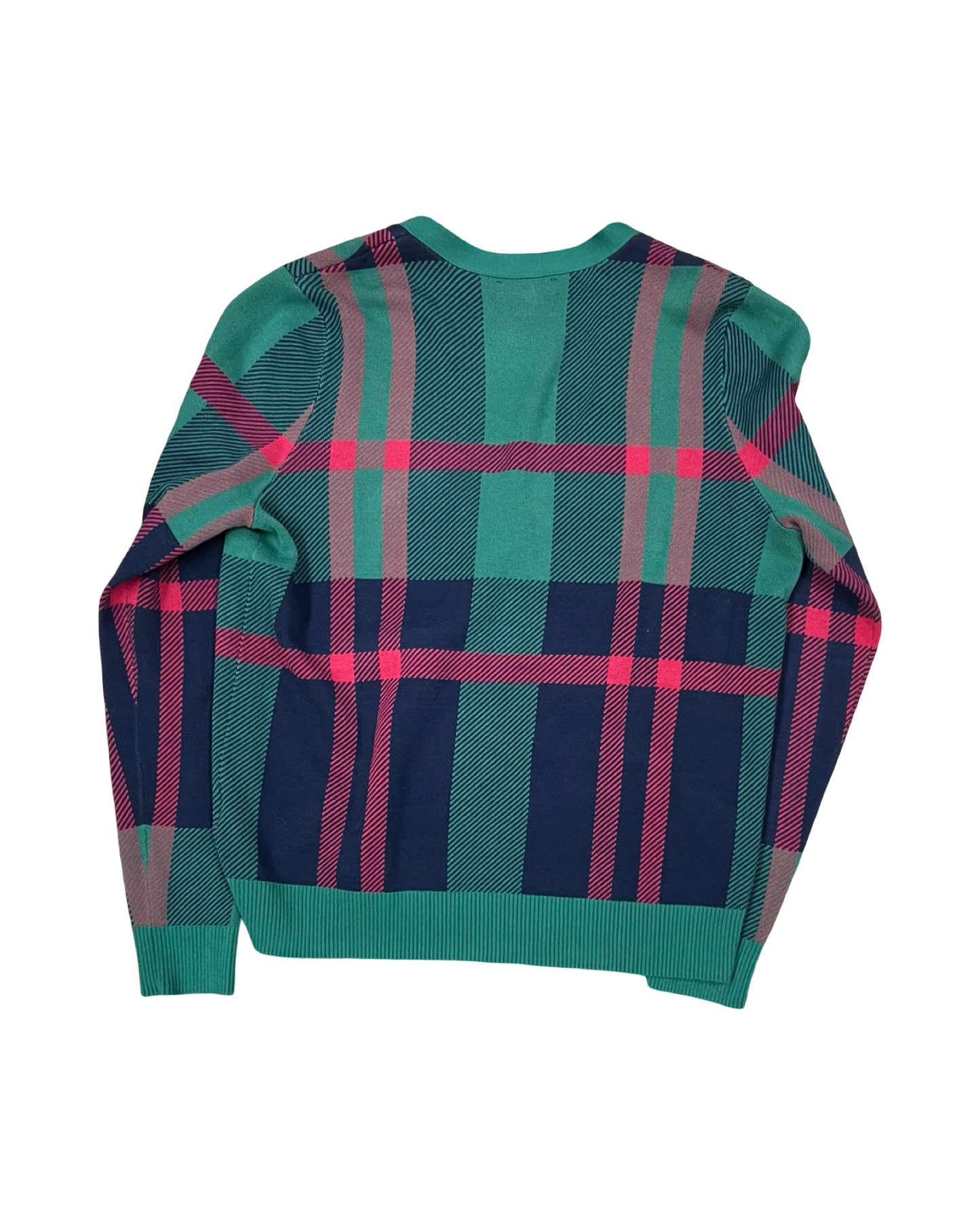 Sweater Cardigan By Clothes Mentor In Green & Red, Size:S
